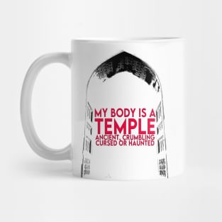 My Body is a Temple, fitness quote. Mug